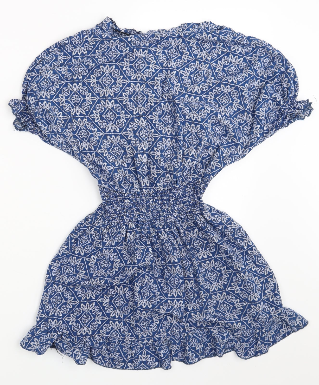 Womens UK Size S Preworn Blue Basic Blouse