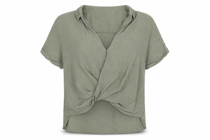 Womens UK Size S Cotton On Green Basic Blouse