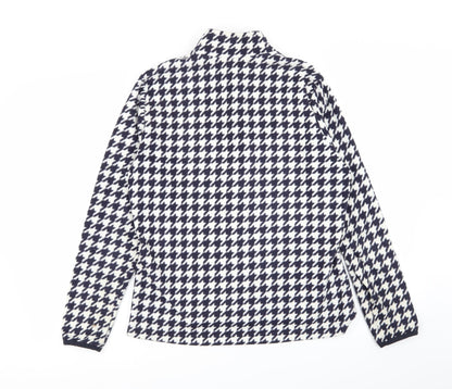 M&S Womens Multicoloured Herringbone  Full Zip Jumper Size 12