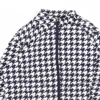 M&S Womens Multicoloured Herringbone  Full Zip Jumper Size 12