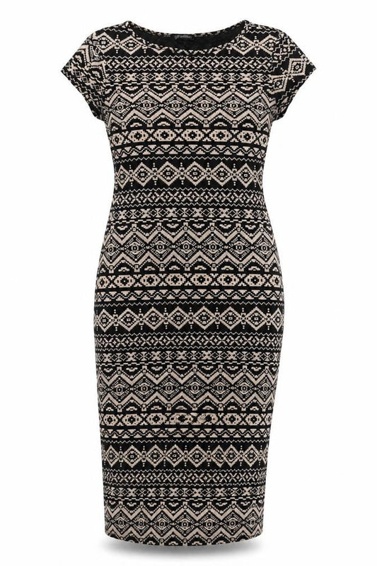 graffic Womens Multicoloured Geometric  A-Line  Size M