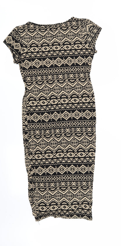 graffic Womens Multicoloured Geometric  A-Line  Size M