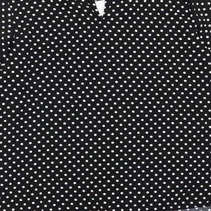 F&F Womens Black Polka Dot  Basic Blouse Size 12