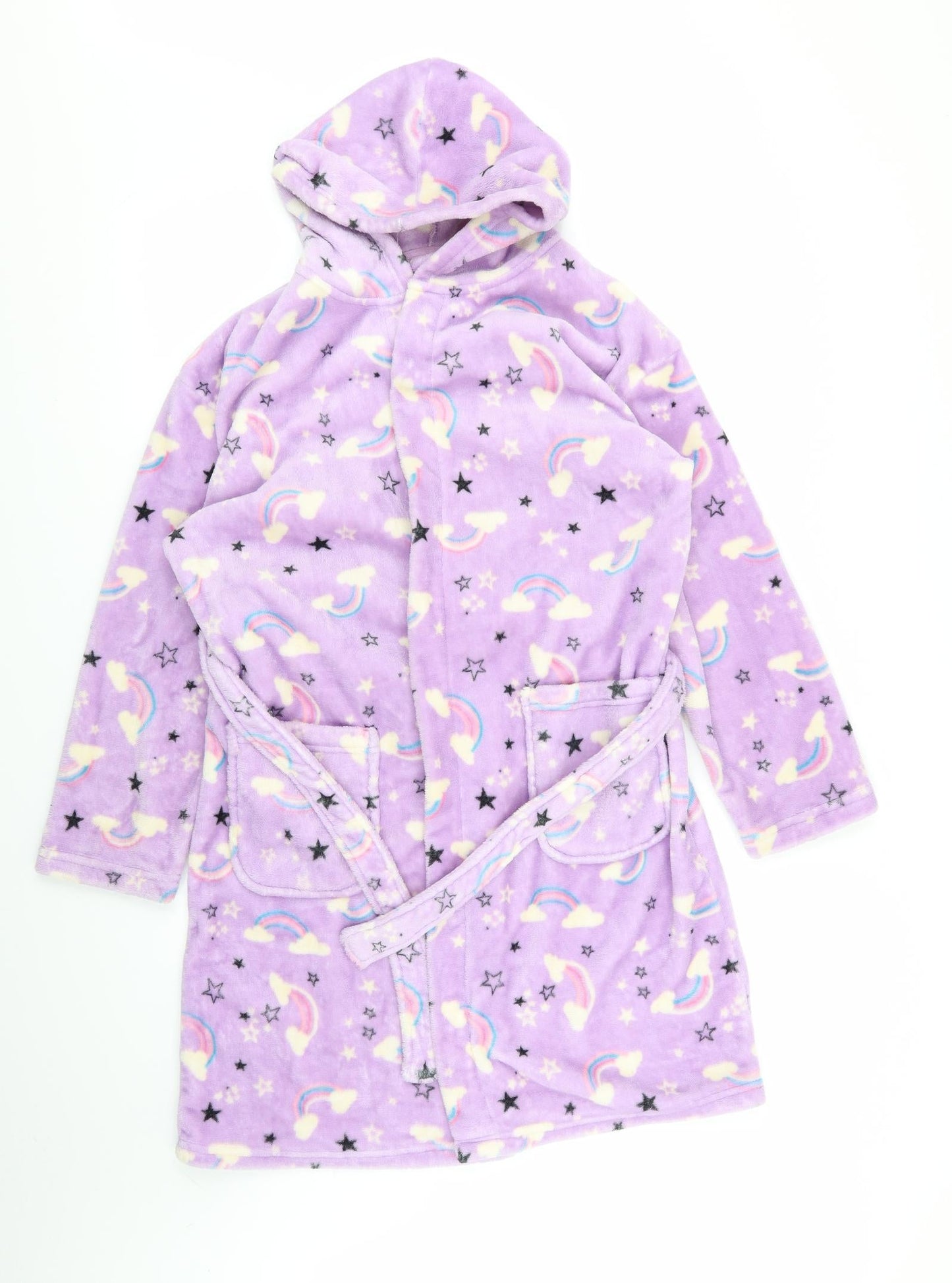 by very Girls Purple Geometric  Top Robe Size 11-12 Years