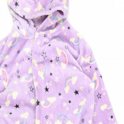 by very Girls Purple Geometric  Top Robe Size 11-12 Years
