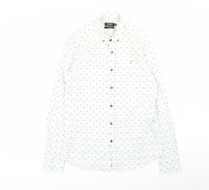 Mens UK Size M fara Multicoloured  Button-Up Long Sleeve Casual Shirt