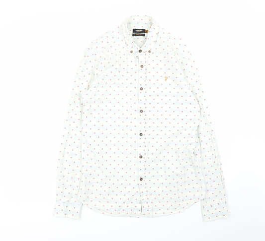 Mens UK Size M fara Multicoloured  Button-Up Long Sleeve Casual Shirt