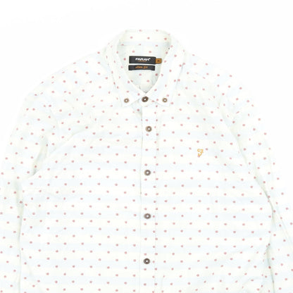 Mens UK Size M fara Multicoloured  Button-Up Long Sleeve Casual Shirt