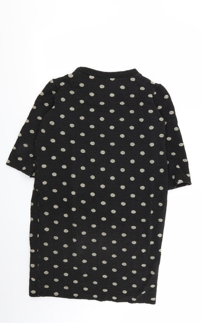 Zara Womens Black Polka Dot  Jumper Dress  Size M