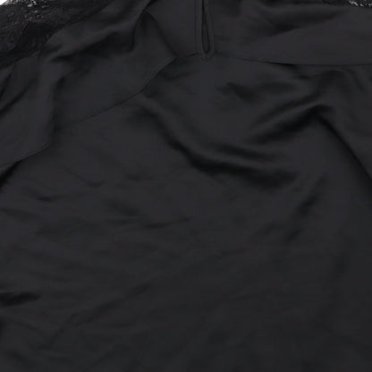 Womens UK Size 12 Lipsy London Black Basic Blouse