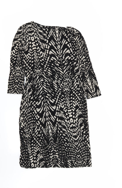 Krisp Womens Multicoloured Geometric  A-Line  Size 12