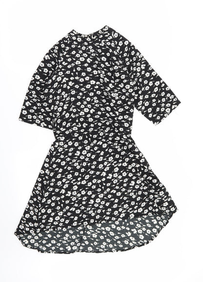Blue Inc Womens Black Floral  Fit & Flare  Size 6