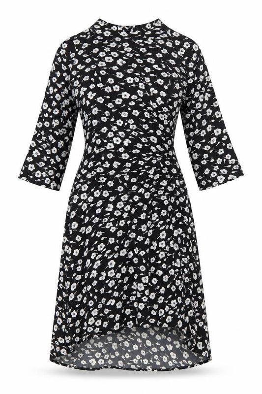 Blue Inc Womens Black Floral  Fit & Flare  Size 6