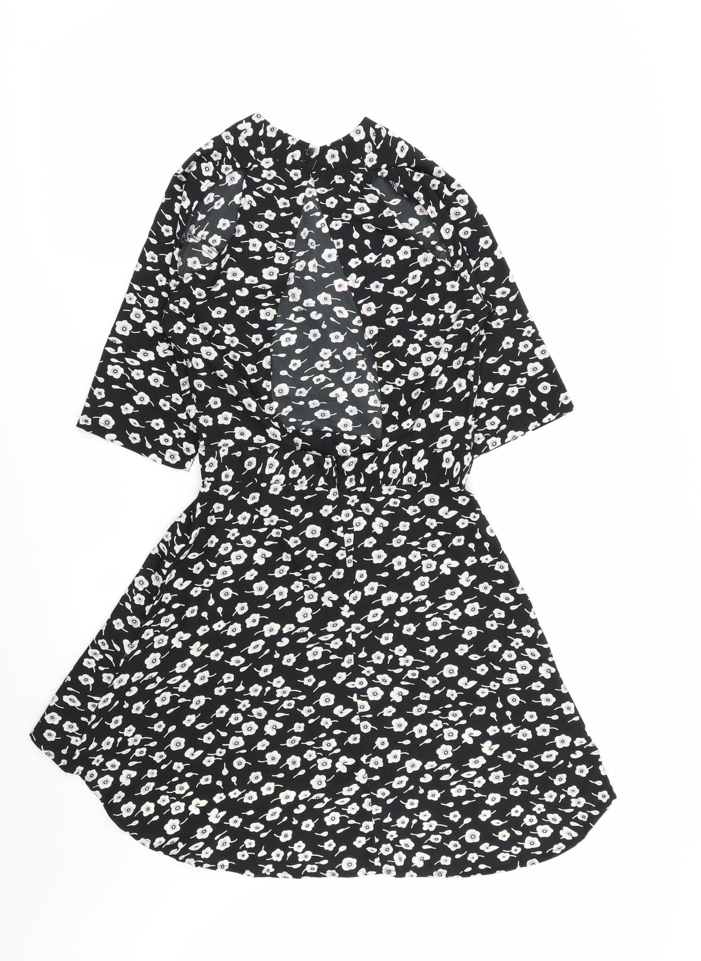 Blue Inc Womens Black Floral  Fit & Flare  Size 6