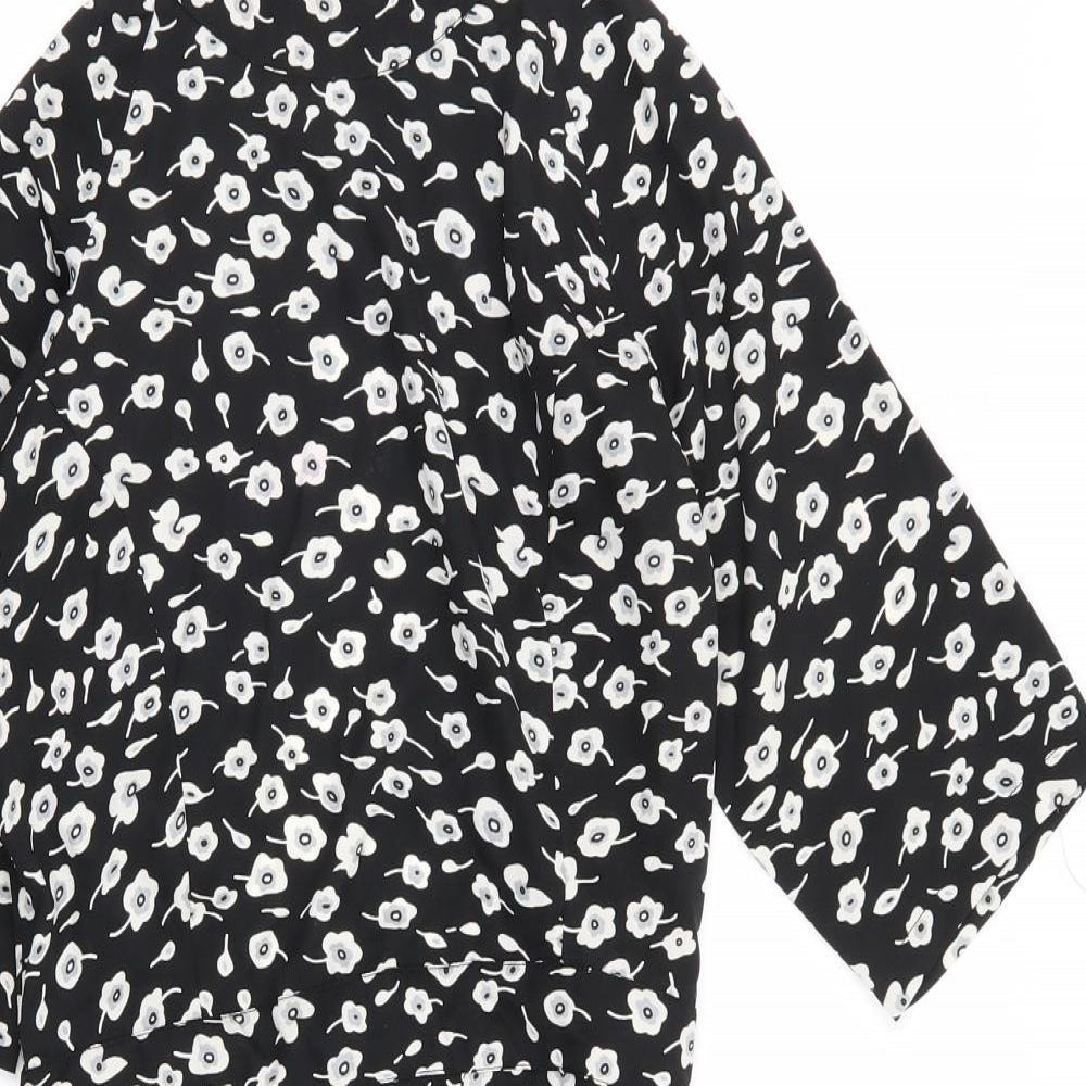 Blue Inc Womens Black Floral  Fit & Flare  Size 6