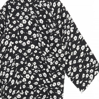 Blue Inc Womens Black Floral  Fit & Flare  Size 6
