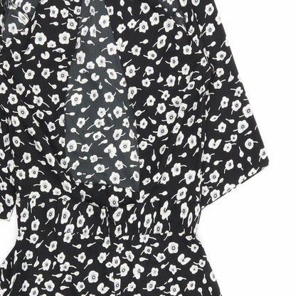 Blue Inc Womens Black Floral  Fit & Flare  Size 6
