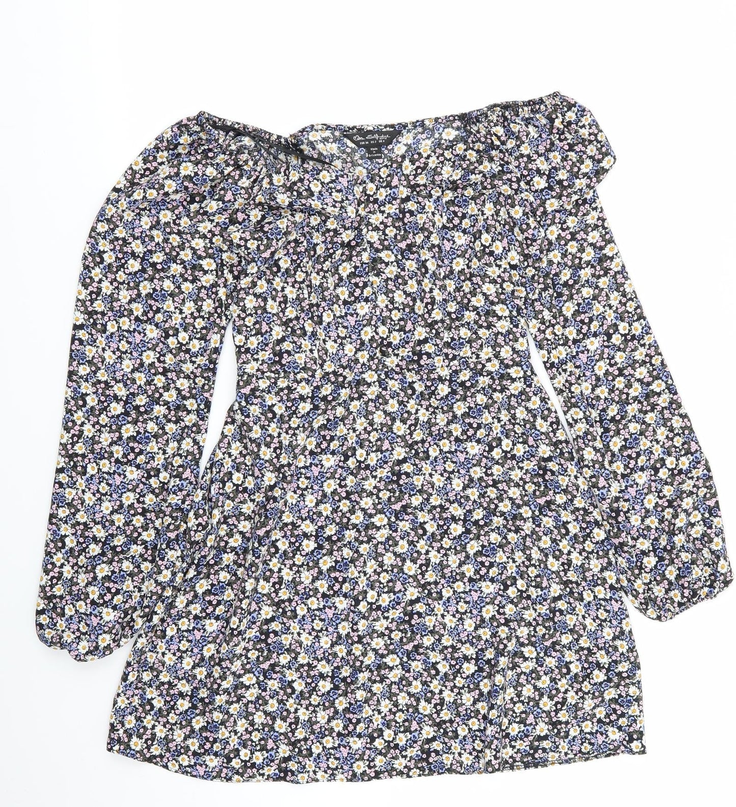 Miss Selfridge Womens Multicoloured Floral  Fit & Flare  Size 6