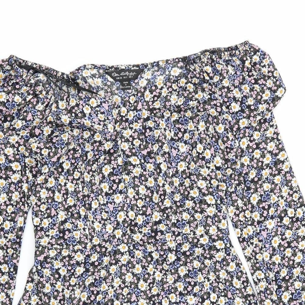 Miss Selfridge Womens Multicoloured Floral  Fit & Flare  Size 6