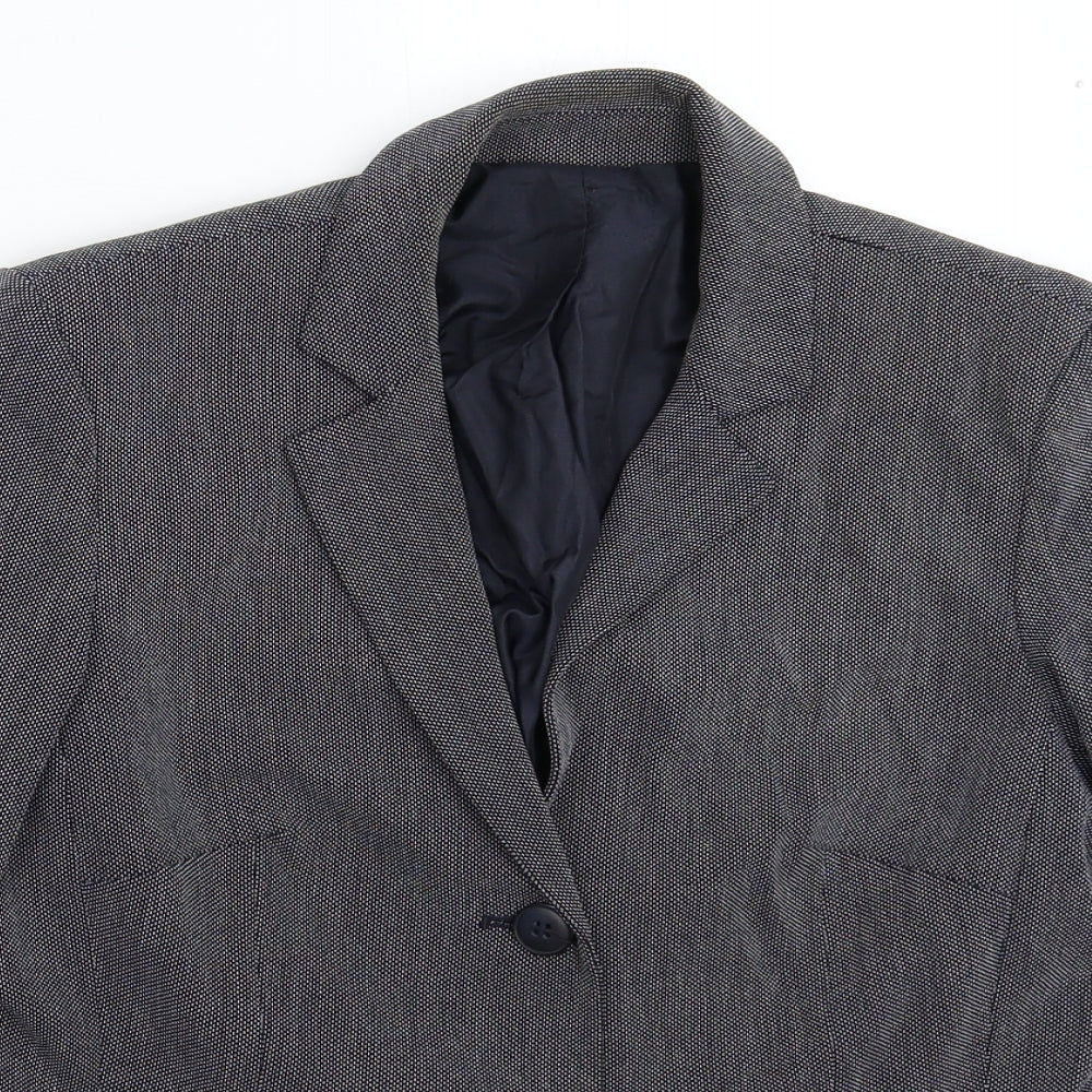 Womens UK Size 12 Preworn Regular Blue Suit Jacket