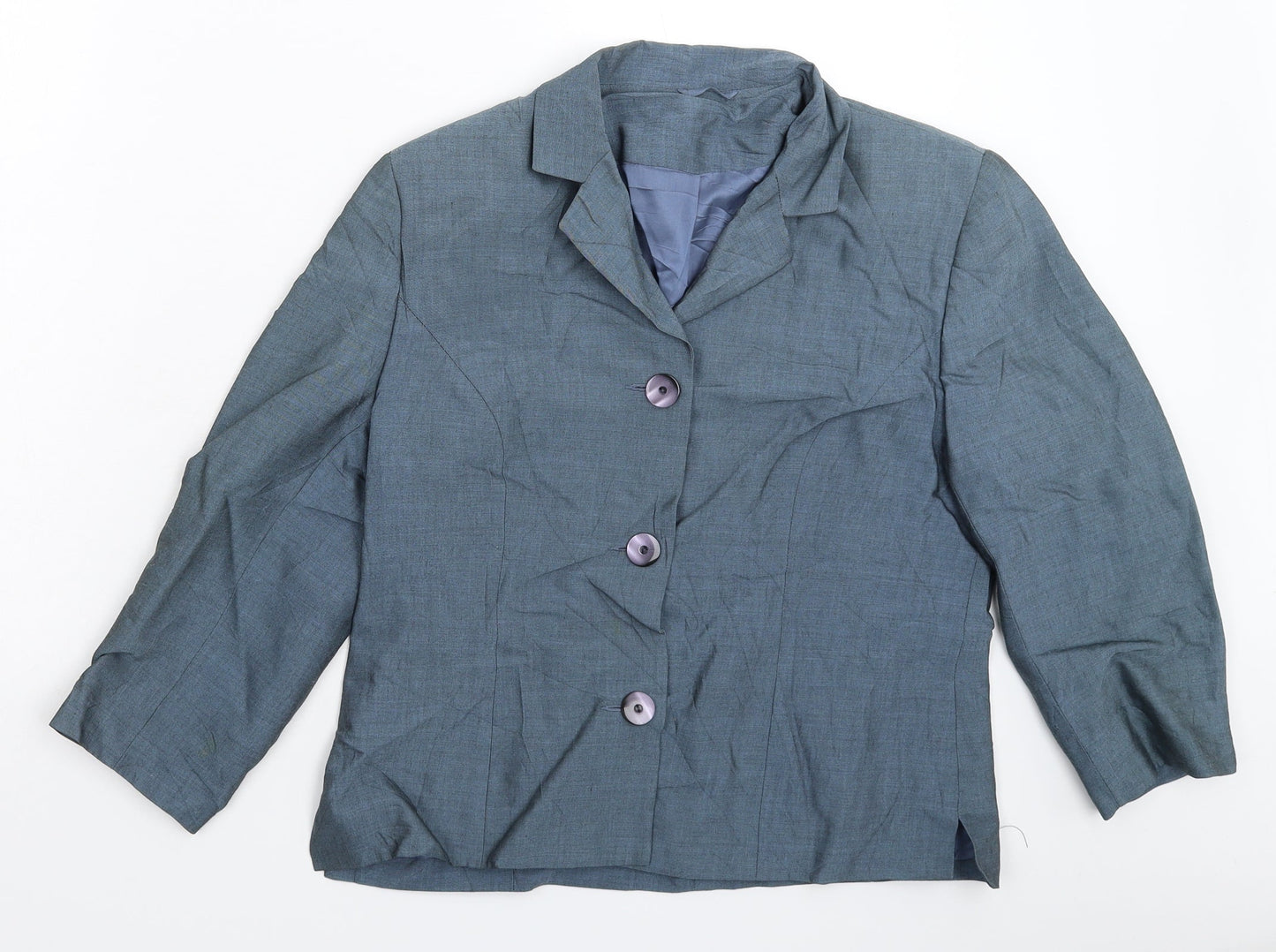 Womens UK Size 12 Hamells Regular Blue Suit Jacket