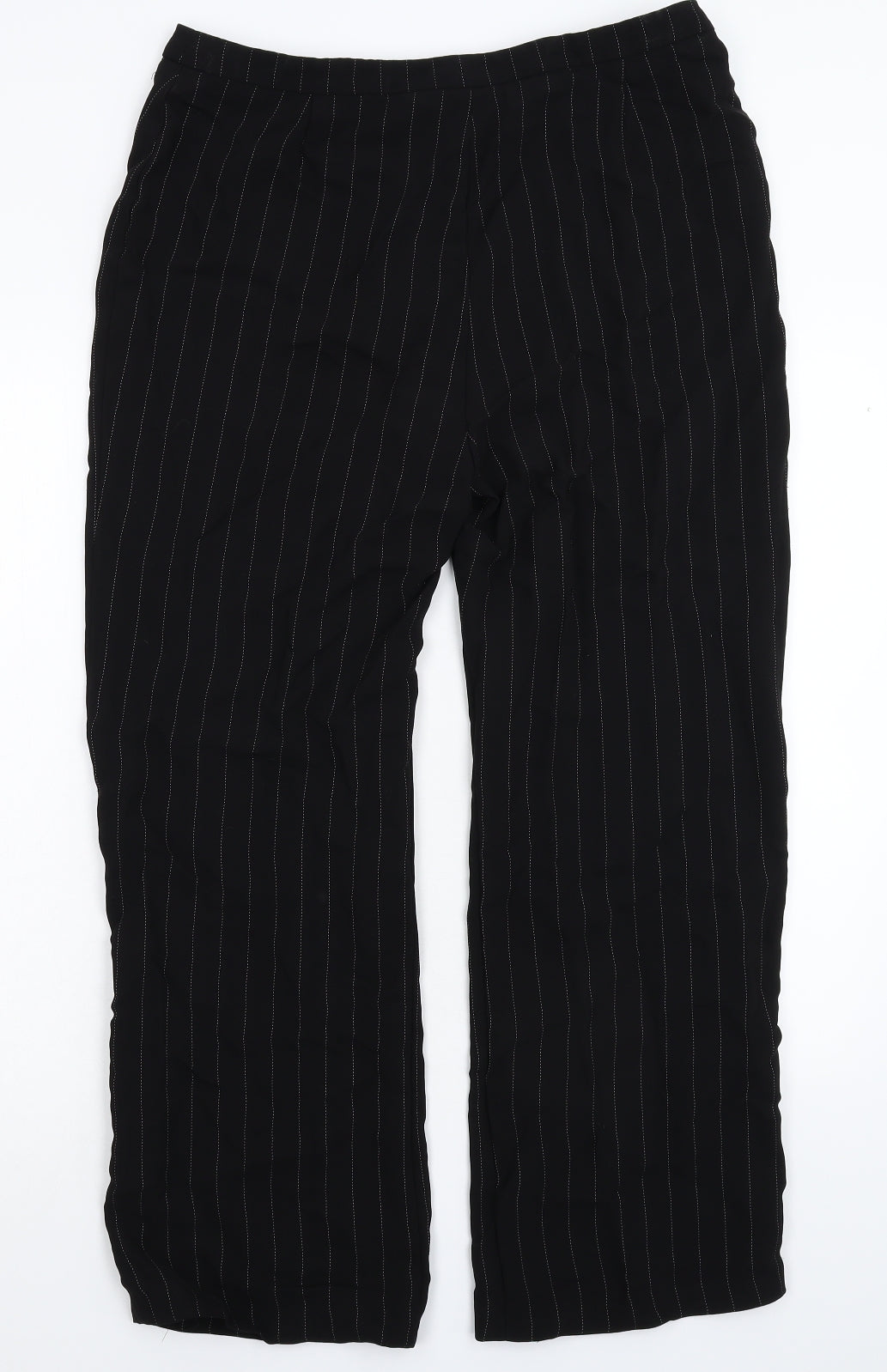 Womens UK Size 32 in Preworn Regular Fit Dress Pants Black Trousers