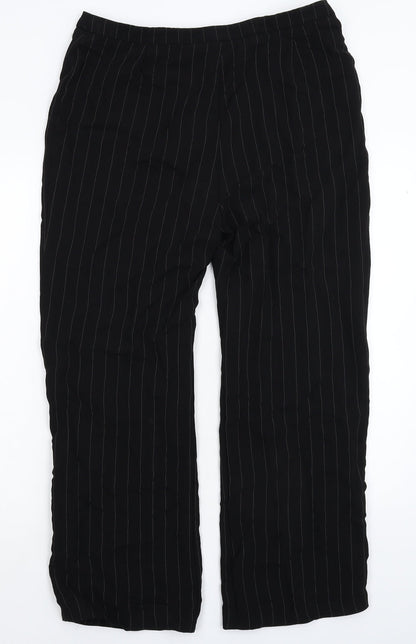 Womens UK Size 32 in Preworn Regular Fit Dress Pants Black Trousers