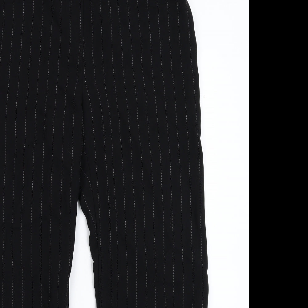 Womens UK Size 32 in Preworn Regular Fit Dress Pants Black Trousers