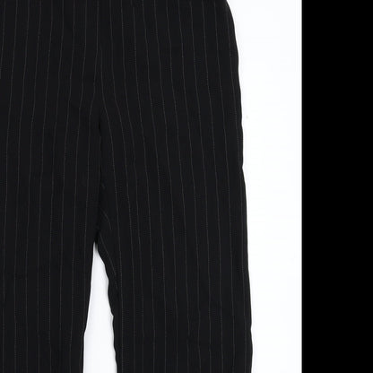 Womens UK Size 32 in Preworn Regular Fit Dress Pants Black Trousers