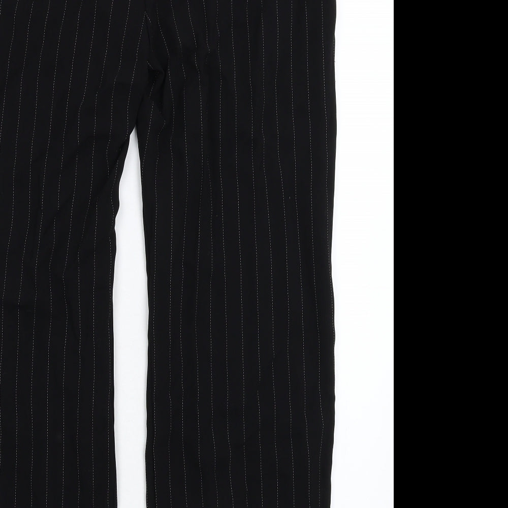 Womens UK Size 32 in Preworn Regular Fit Dress Pants Black Trousers