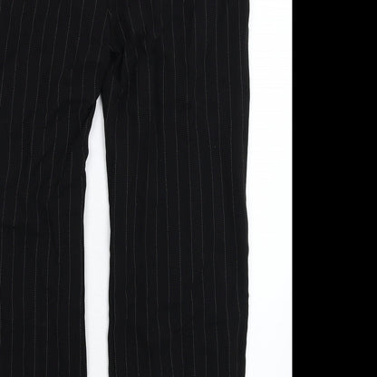 Womens UK Size 32 in Preworn Regular Fit Dress Pants Black Trousers