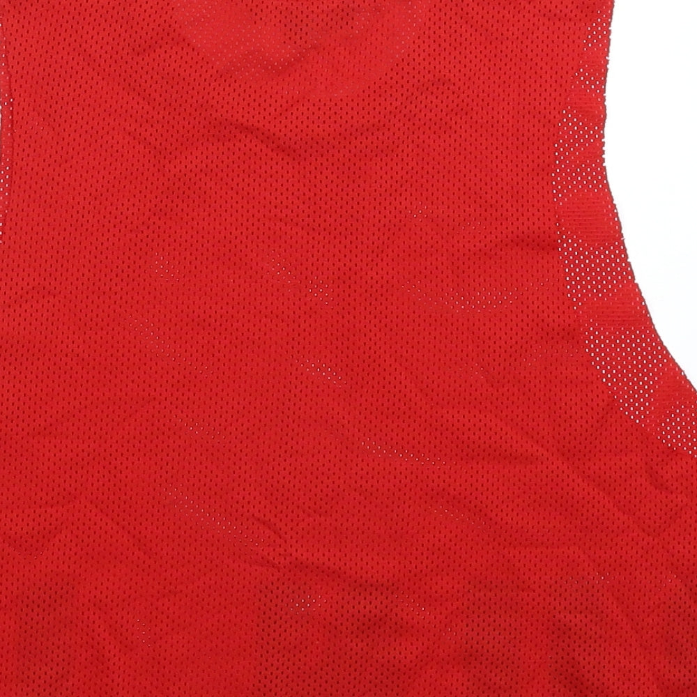 Womens UK Size L New Look Red Cropped Tank