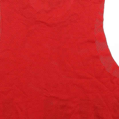 Womens UK Size L New Look Red Cropped Tank