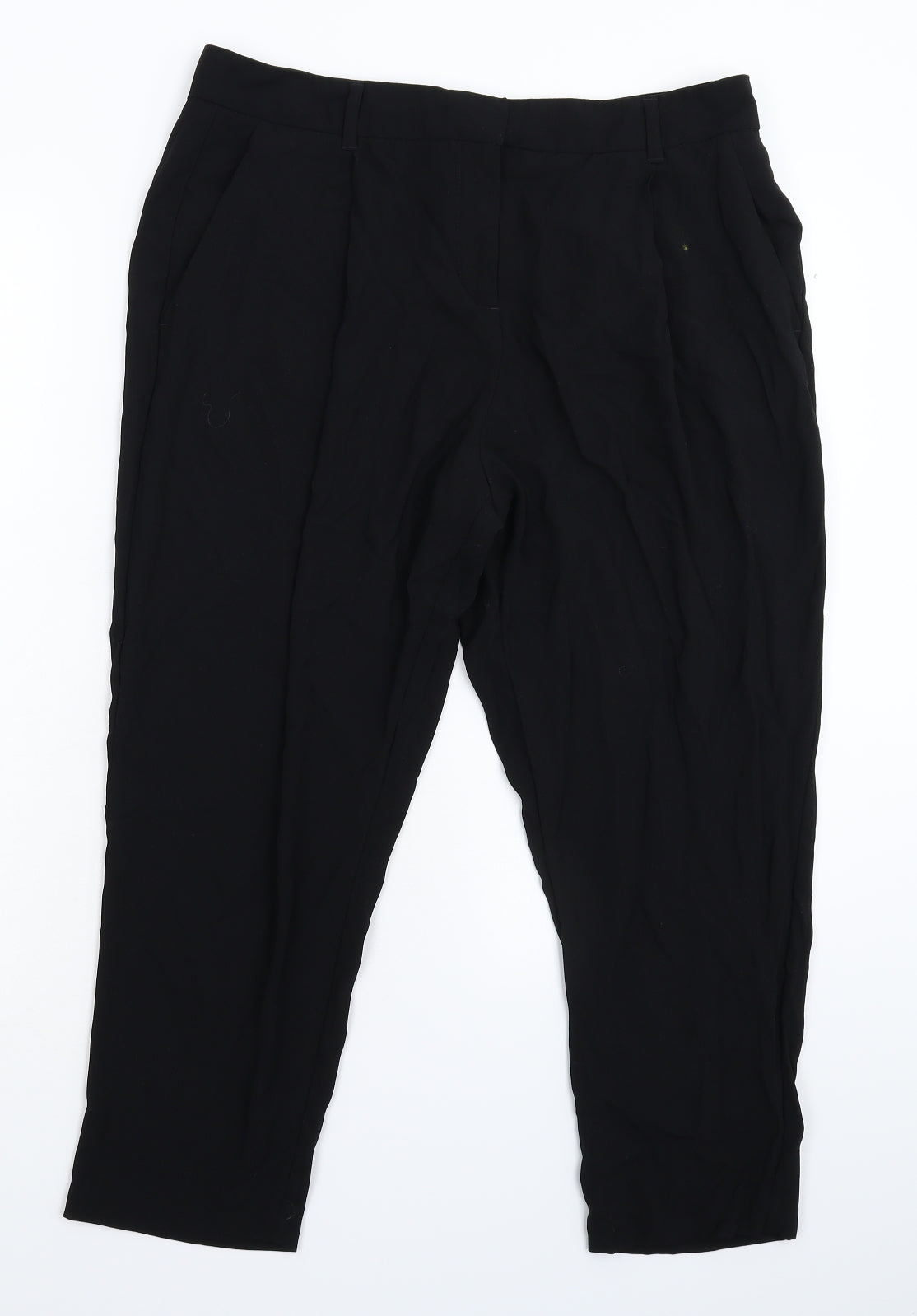 Womens UK Size 12 NEXT Regular Fit Dress Pants Black Trousers