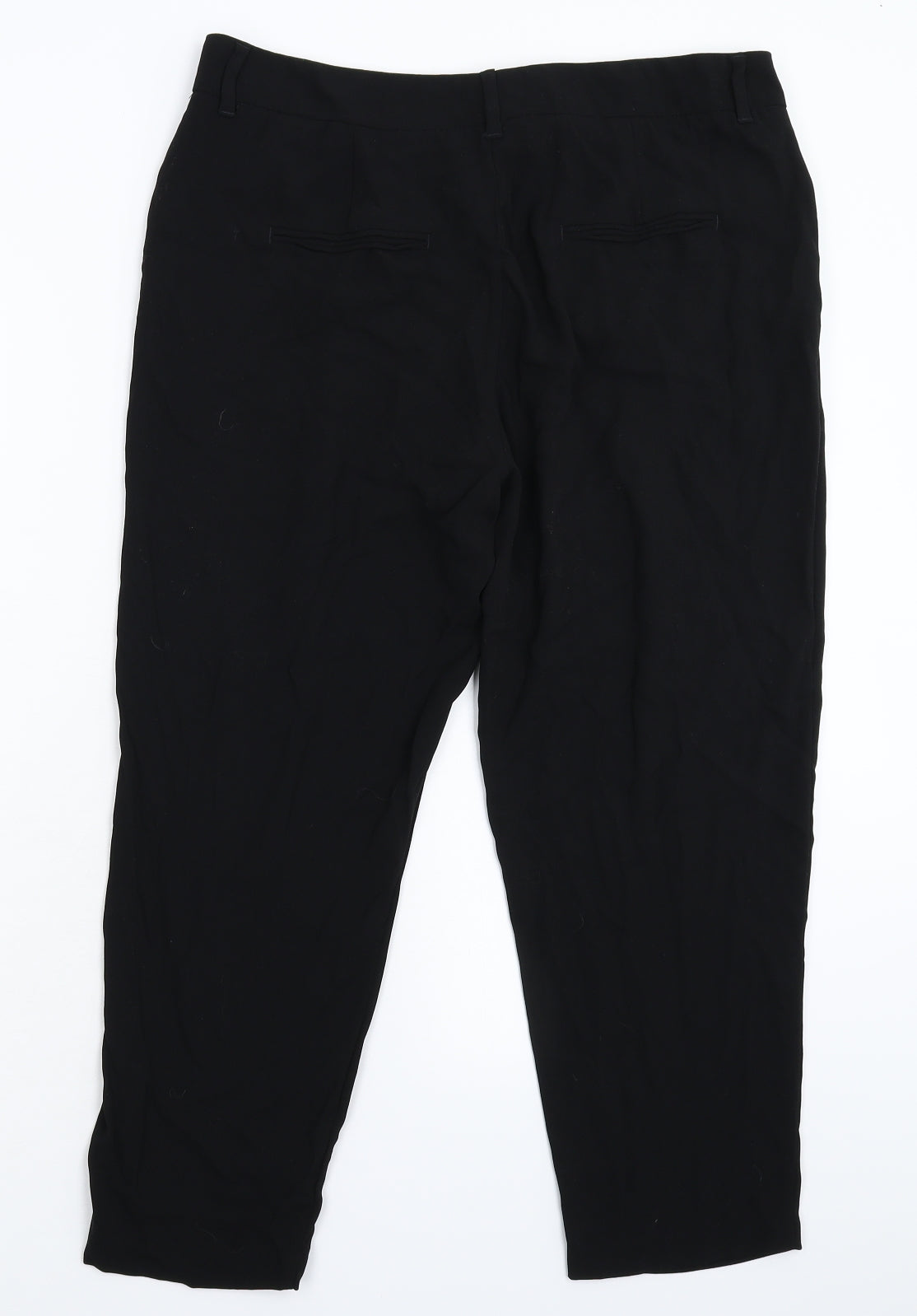 Womens UK Size 12 NEXT Regular Fit Dress Pants Black Trousers