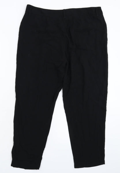 Womens UK Size 12 NEXT Regular Fit Dress Pants Black Trousers