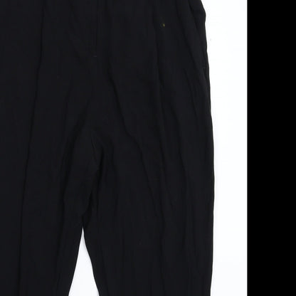 Womens UK Size 12 NEXT Regular Fit Dress Pants Black Trousers