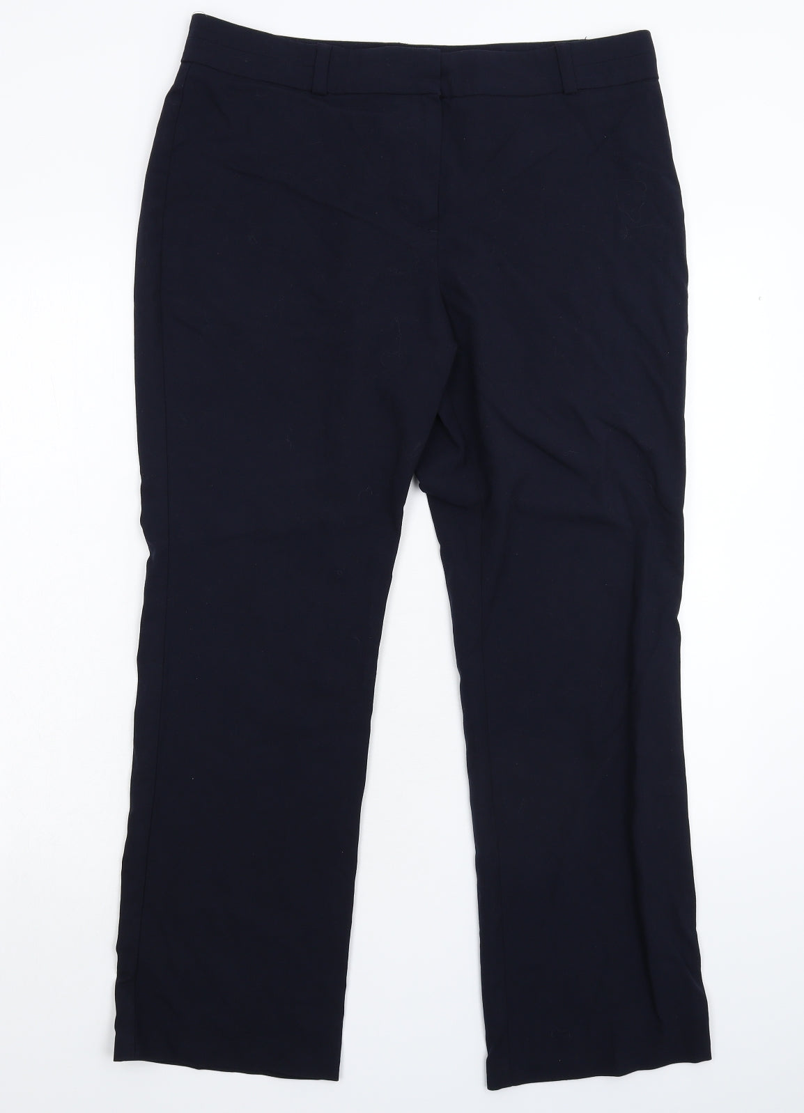 Womens UK Size 14 Marks and Spencer Regular Fit Dress Pants Blue Trousers