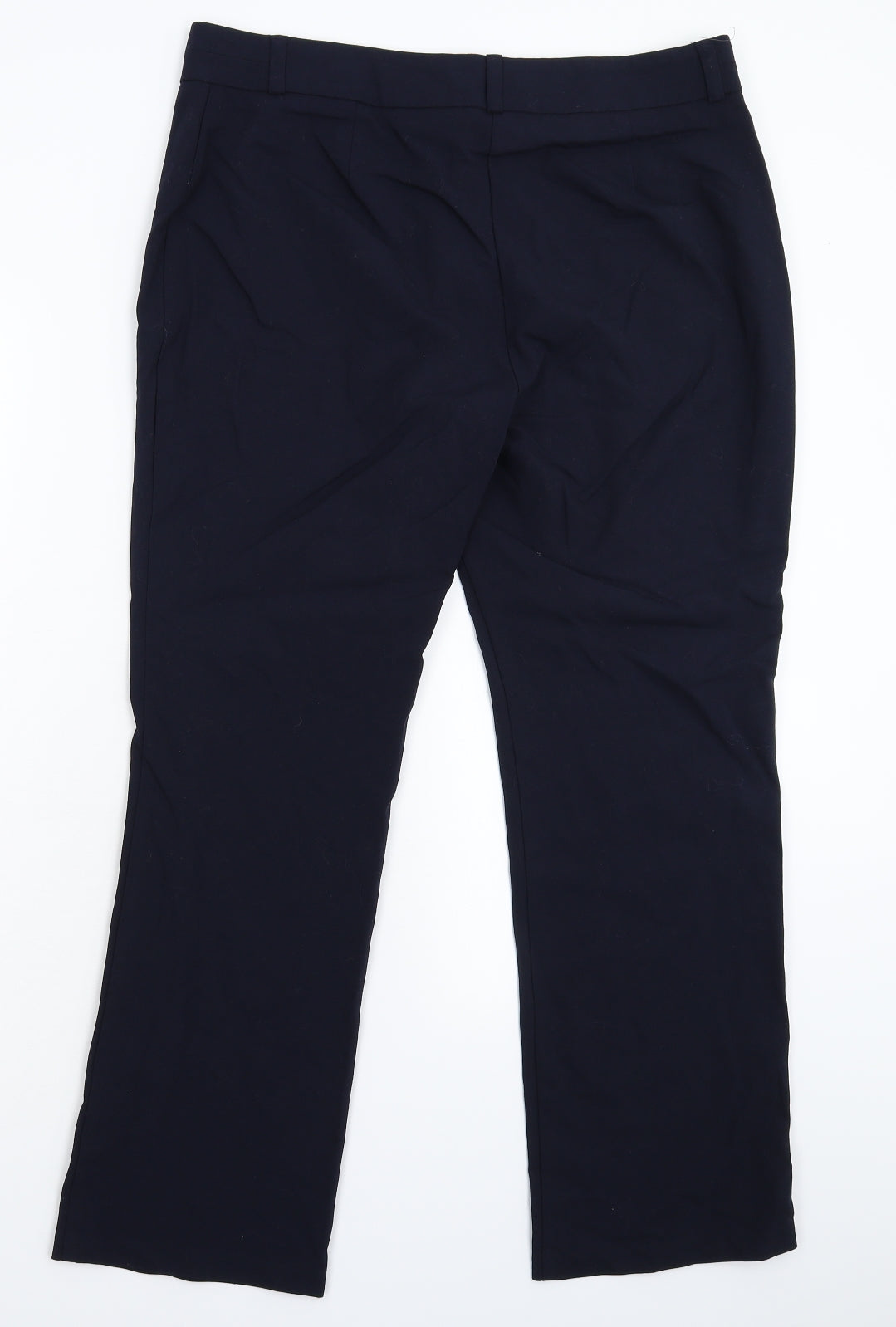Womens UK Size 14 Marks and Spencer Regular Fit Dress Pants Blue Trousers