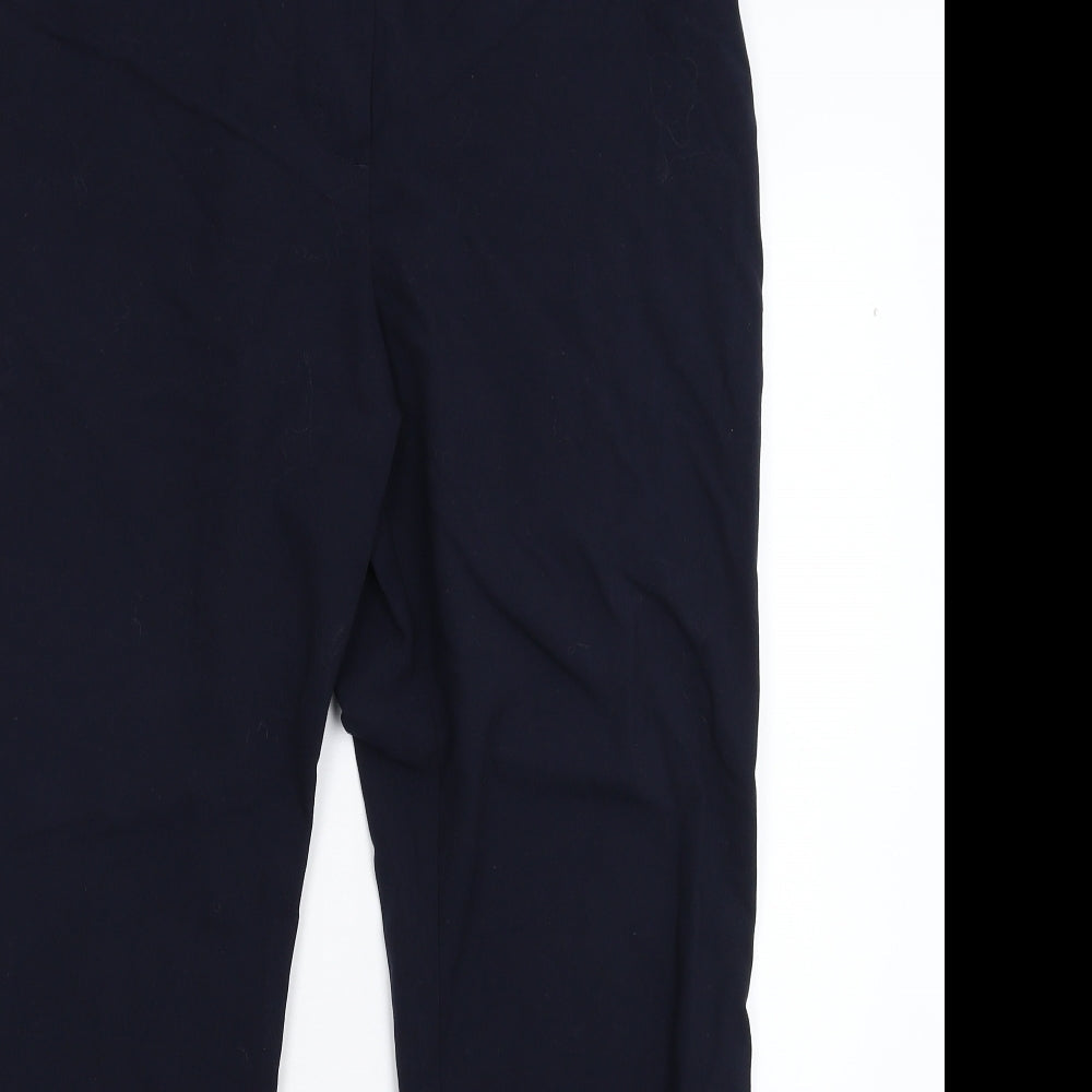 Womens UK Size 14 Marks and Spencer Regular Fit Dress Pants Blue Trousers