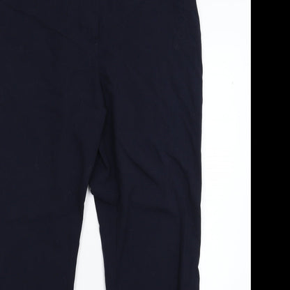 Womens UK Size 14 Marks and Spencer Regular Fit Dress Pants Blue Trousers