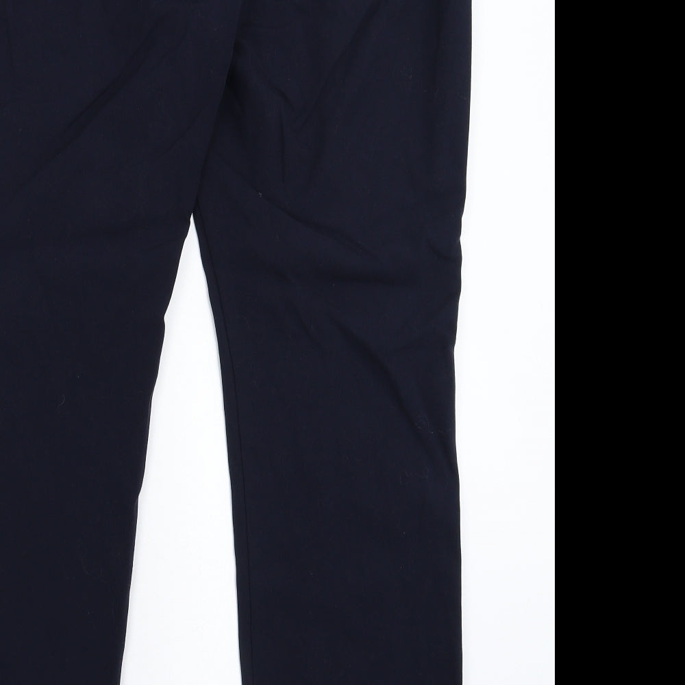 Womens UK Size 14 Marks and Spencer Regular Fit Dress Pants Blue Trousers