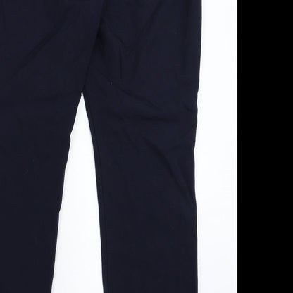 Womens UK Size 14 Marks and Spencer Regular Fit Dress Pants Blue Trousers