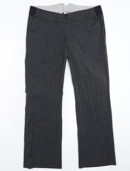Mothercare Womens Grey Striped  Trousers  Size 34 in L30 in