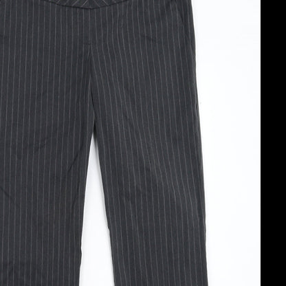 Mothercare Womens Grey Striped  Trousers  Size 34 in L30 in
