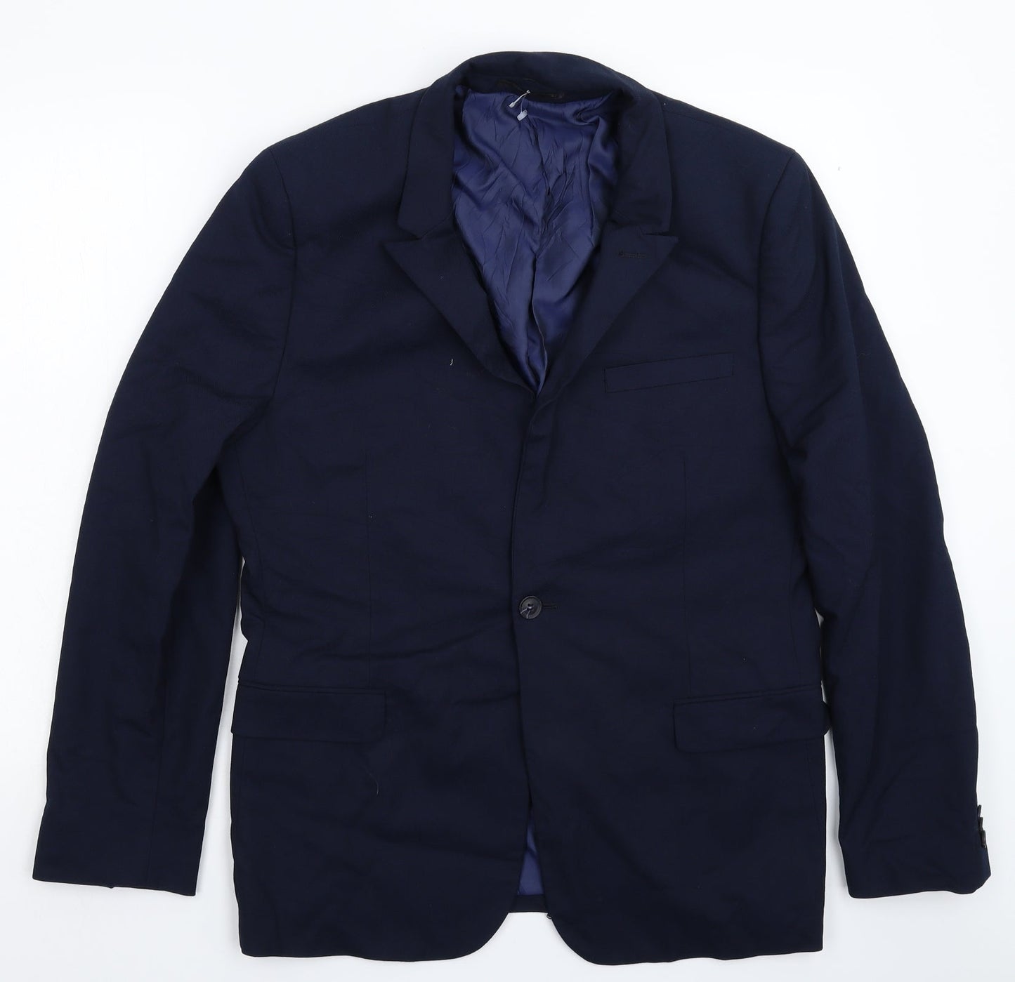 Mens UK Size 42 Topman Regular Blue Suit Jacket