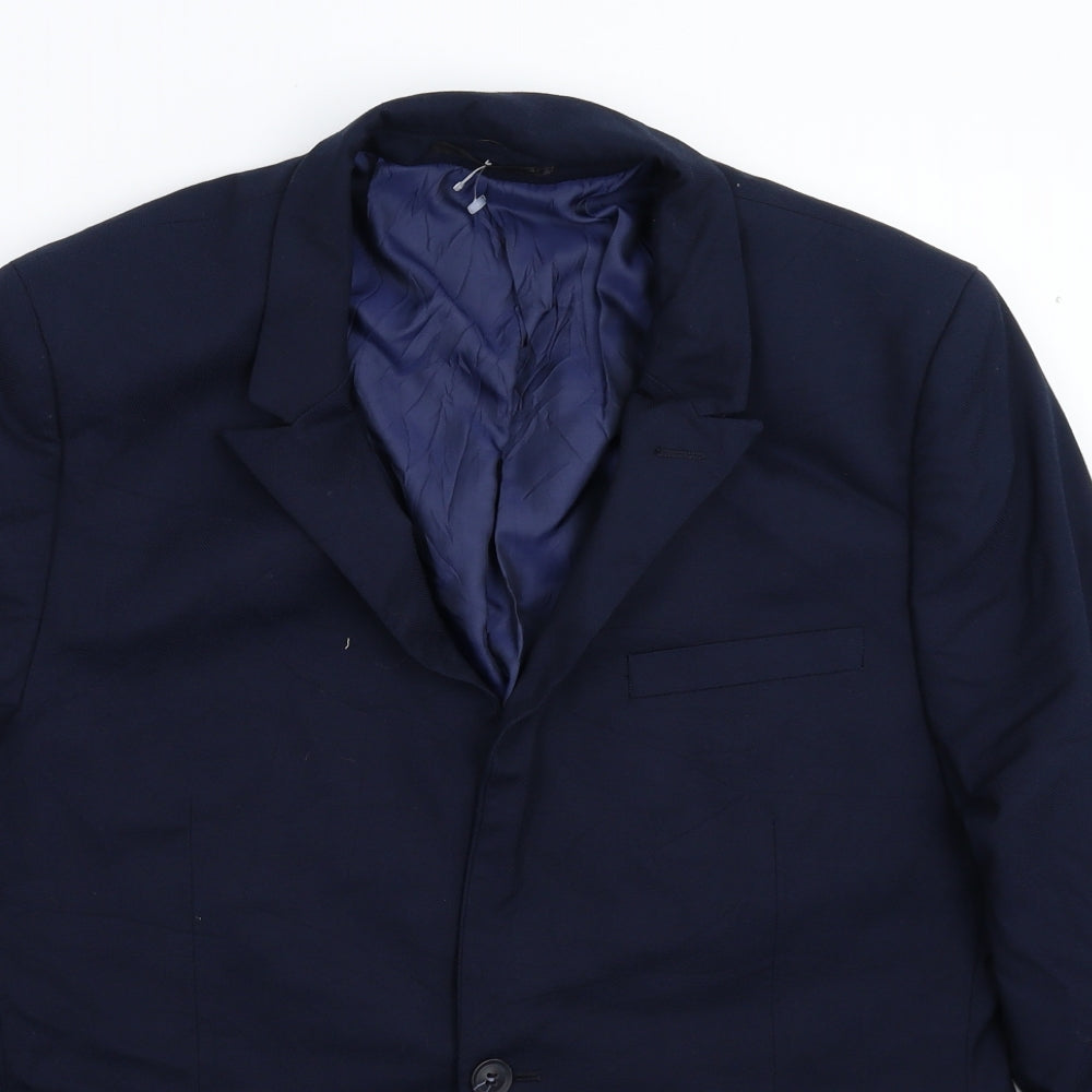Mens UK Size 42 Topman Regular Blue Suit Jacket