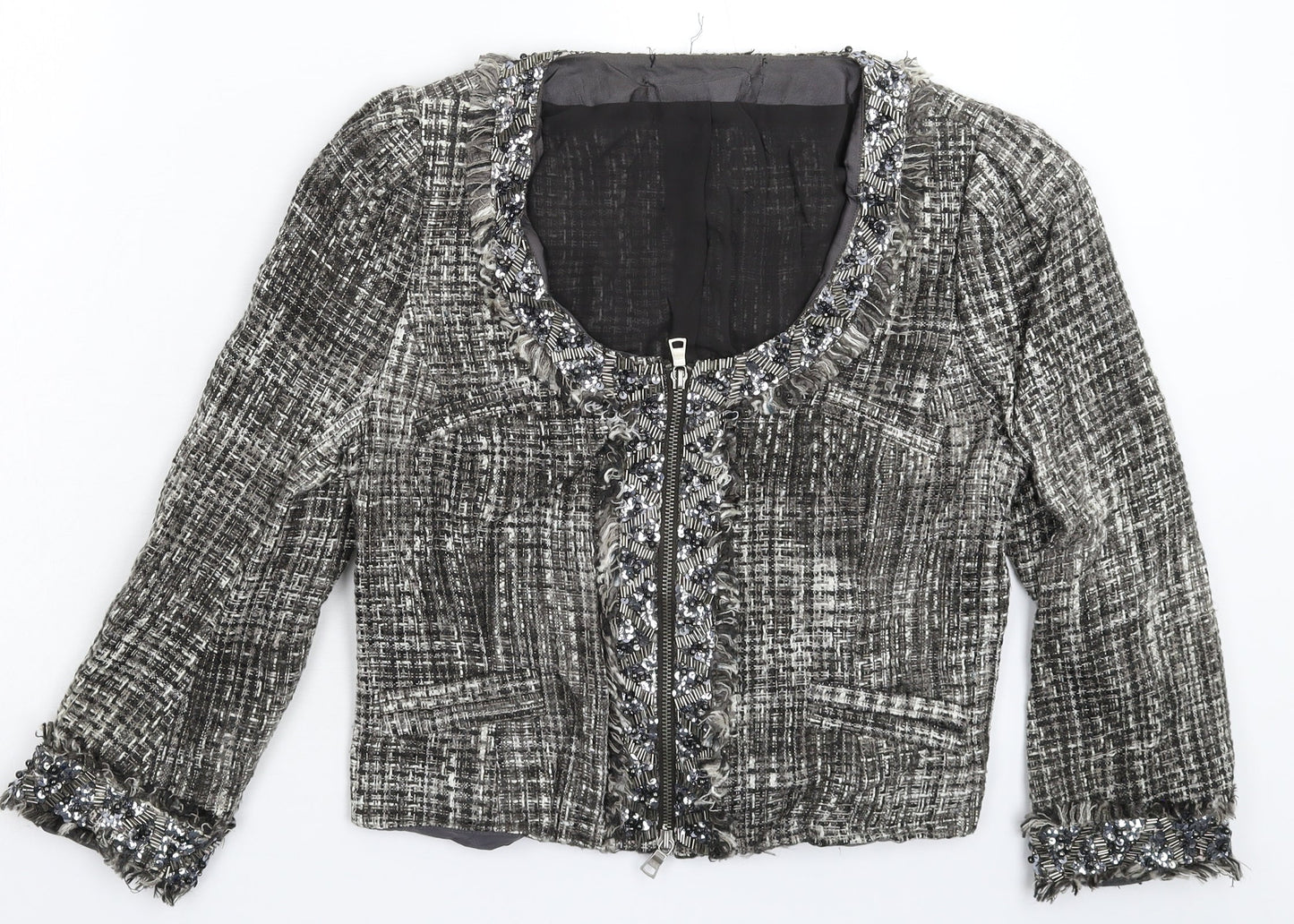 Womens UK Size M Preworn Grey Jacket
