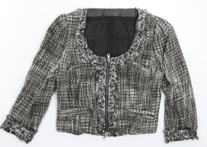 Womens UK Size M Preworn Grey Jacket