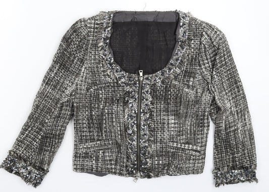 Womens UK Size M Preworn Grey Jacket